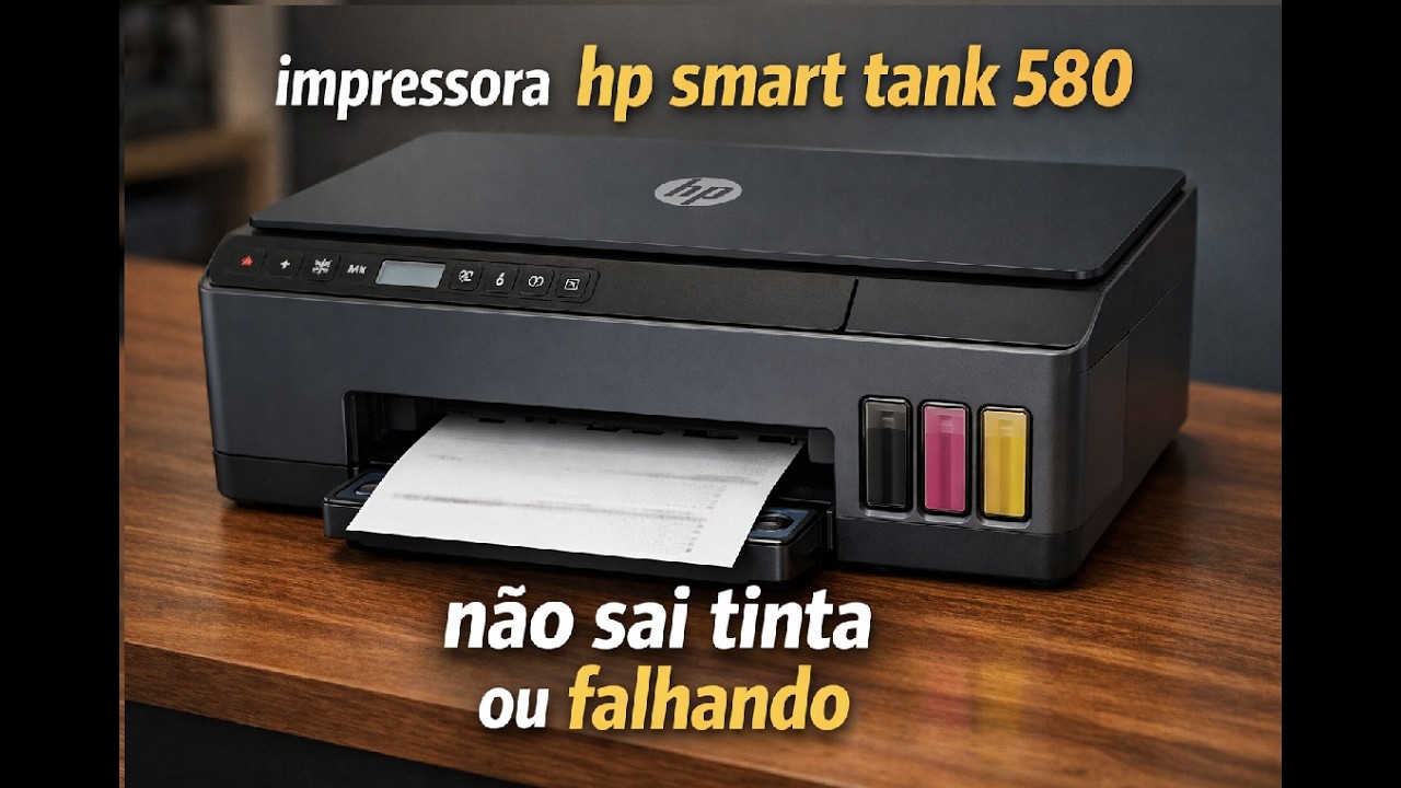 impressora hp smart tank 580 não sai tinta e falha como remover o ar das mangueiras