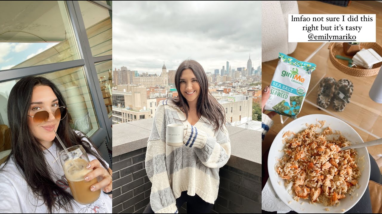 NYC days in my life - reading updates, packing for nashville + trying the salmon bowl!