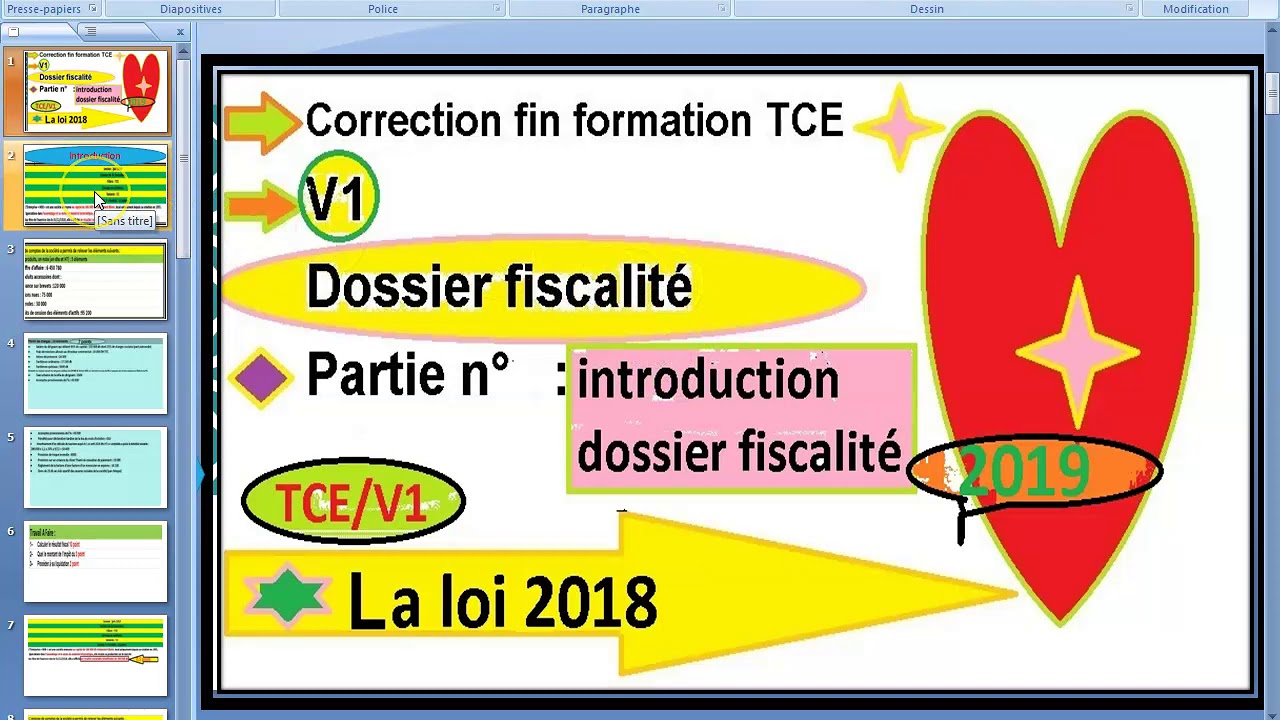 Fiscalit&eacute; Marocaine Dossier fiscalit&eacute; TCE 2019  V1 Correction partie 1