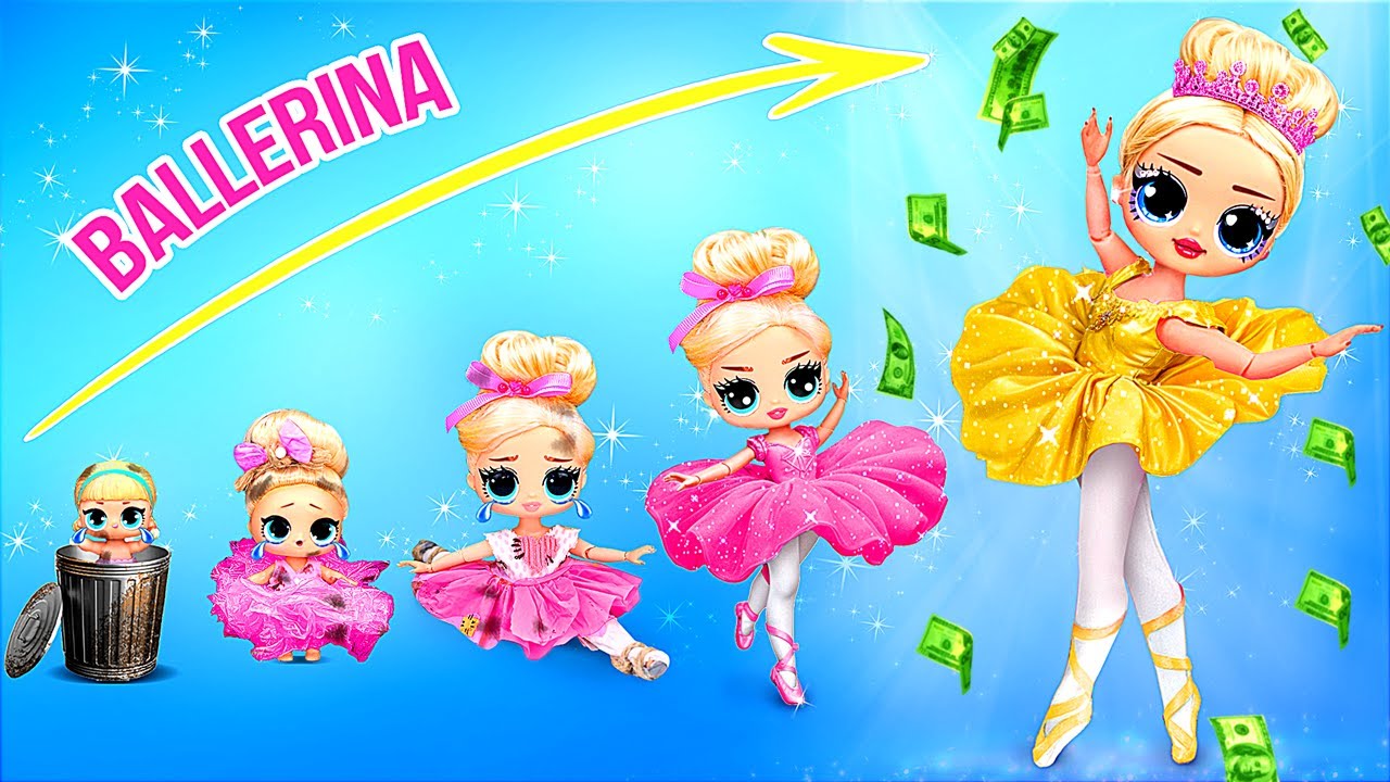 Bailarina LOL crescendo da Pobreza &agrave; Riqueza! Fa&ccedil;a Voc&ecirc; Mesmo para Bonecas