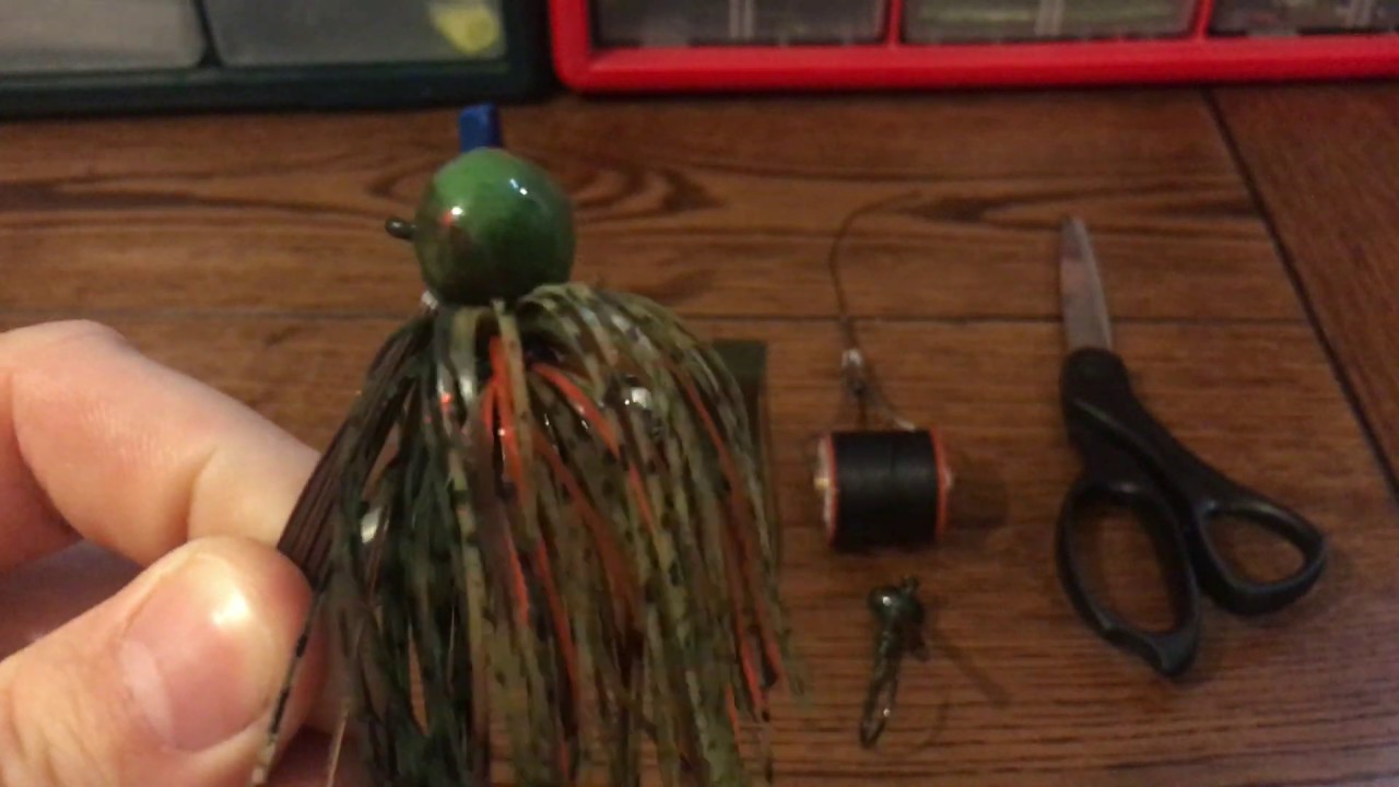 How to hand tie a silicone bass jig