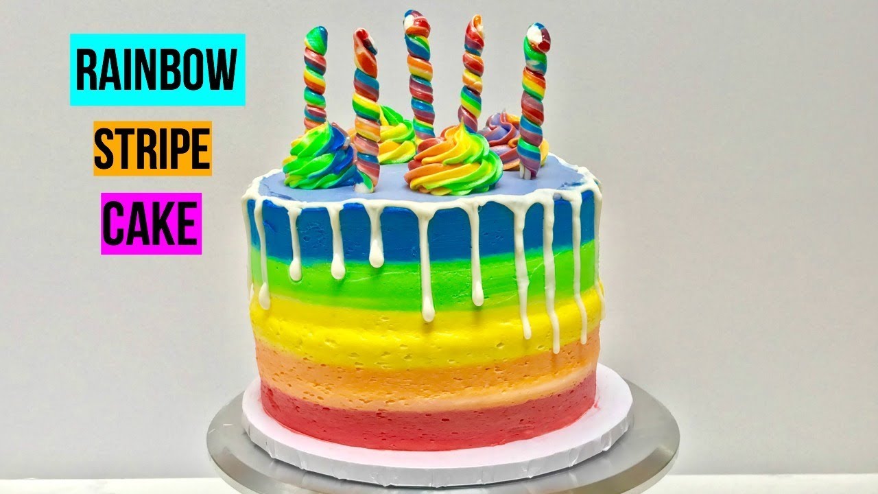 Rainbow STRIPE CAKE  |  Baking With Ryan Episode 71
