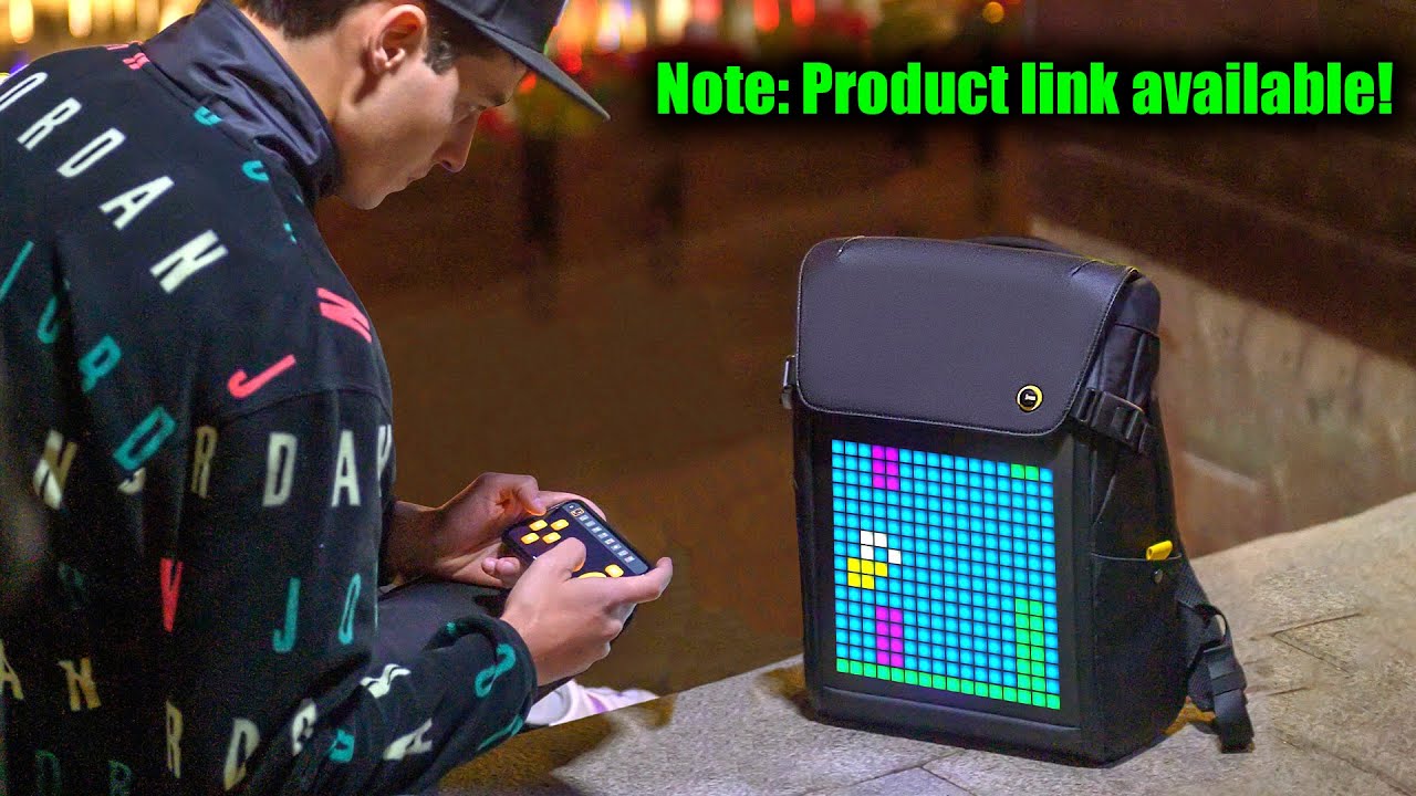 Divoom Pixoo M Art Waterproof Backpack Rgb Led Screen | Best Tech Smart Pixel Bag