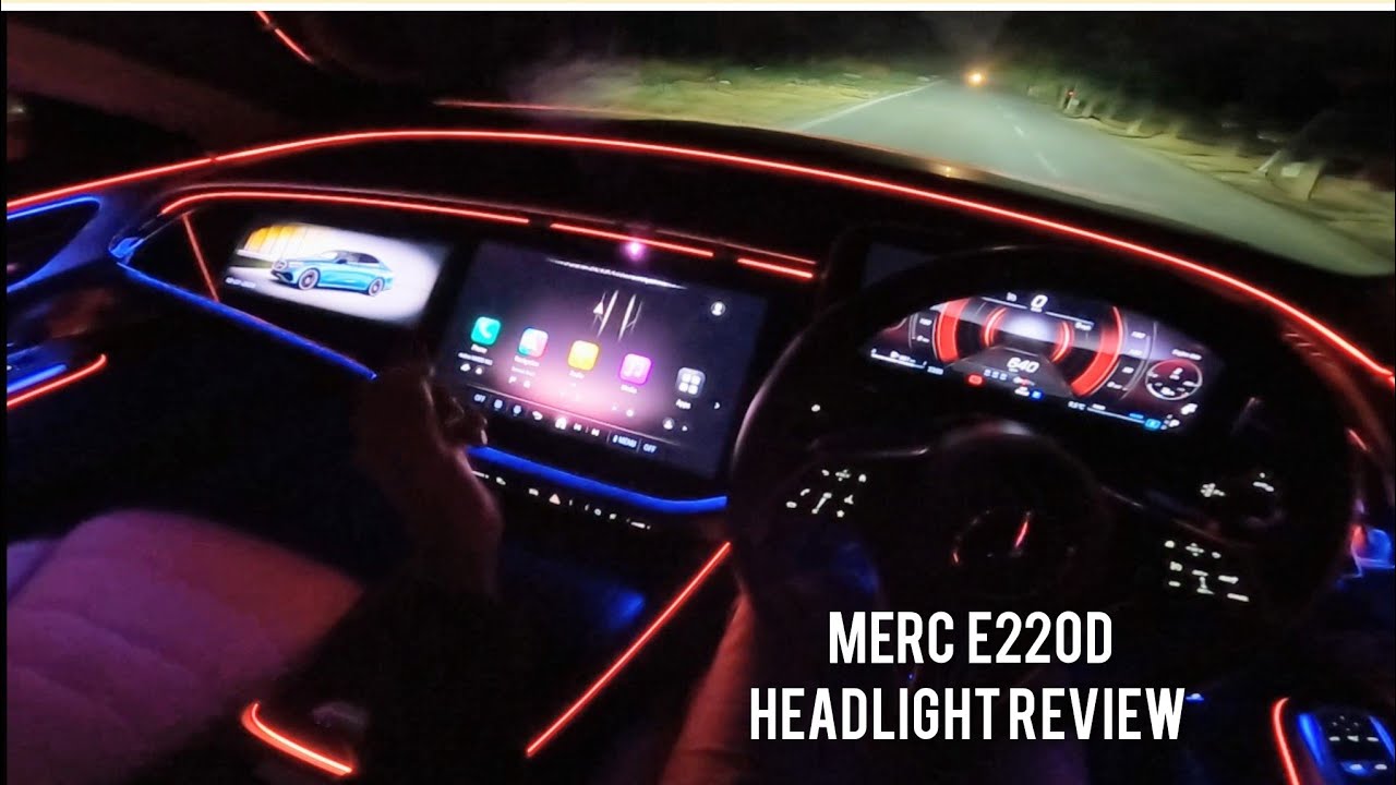 Mercedes-Benz E220d Headlight Review | POV Night Drive 