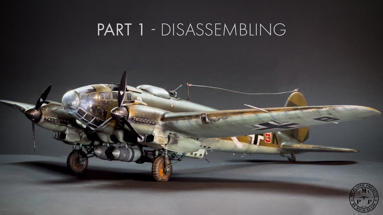 Heinkel HE111 H4 Revell 1/48 - Part 1/3 Disassembly [ENG SUBTITLE]