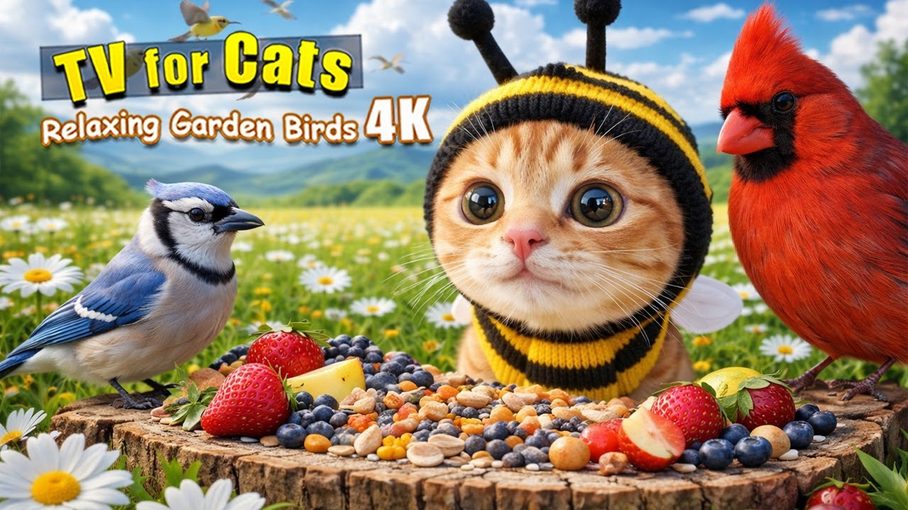 🔥 Cats Can’t Look Away 😺🐦 Ultimate Cat Game TV | Birds, Seeds & Nature That Hypnotize Cats 4K