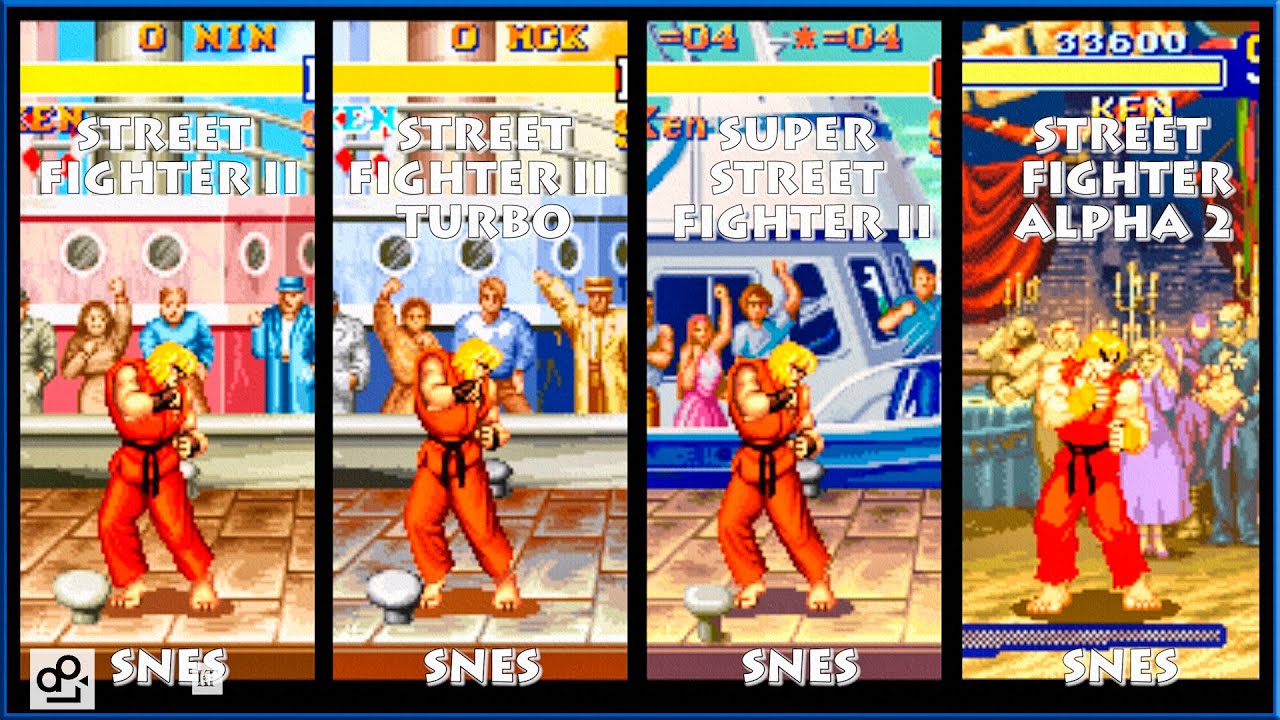 Street Fighter II KEN Graphic Evolution 1992-1996 (Super Nintendo) SNES
