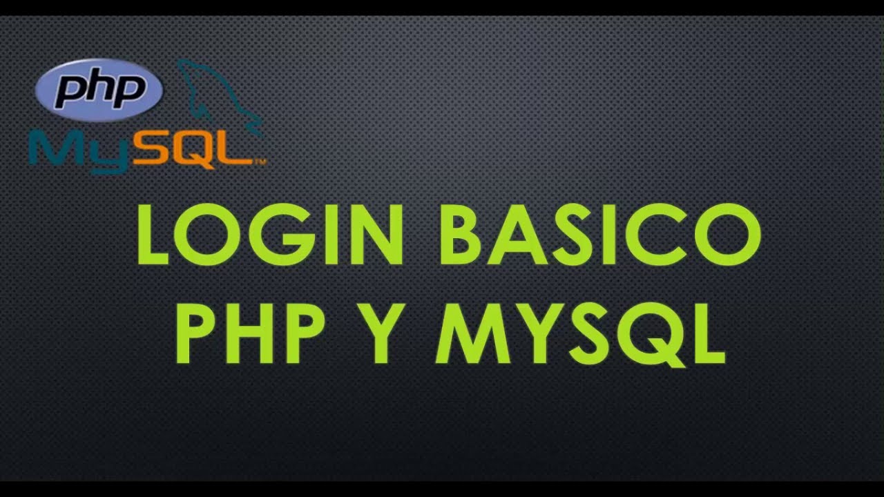 Login  php y mysql basico