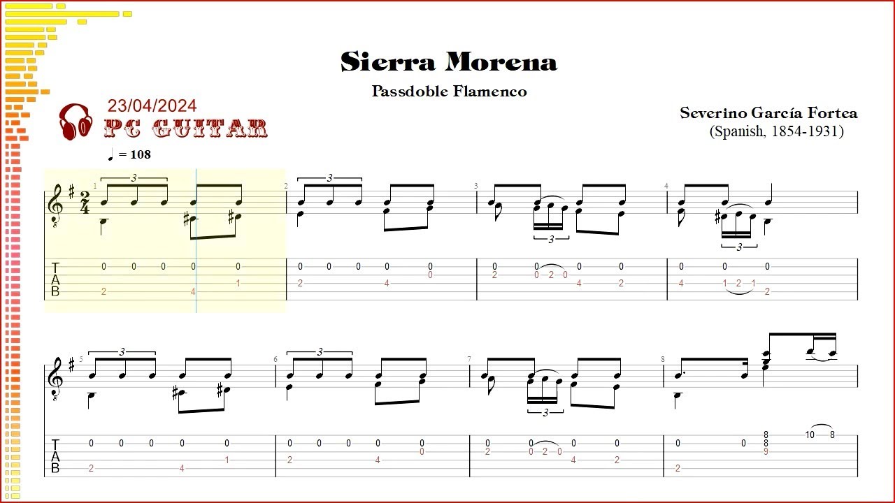 Garcia Fortea, Sierra Morena (Pasodoble flamenco), guitar