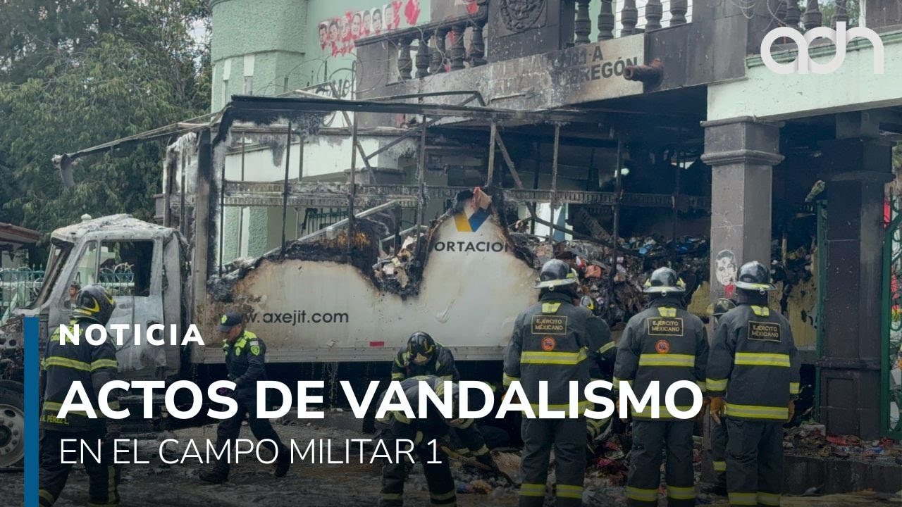 As&iacute; fue el momento en que encapuchados vandalizan el Campo Militar en la CDMX
