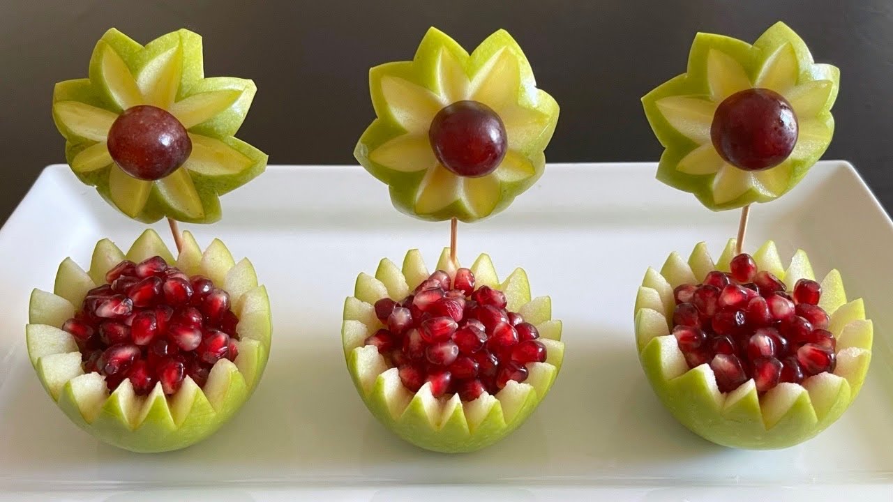 Beautiful Fruits Decoration / Gaye Holud’s Fruits Decoration / Apple,Pomegranate & Grapes Decoration