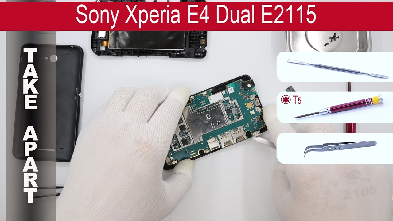 Как разобрать 📱 Sony Xperia E4 Dual E2105 / E2115 Разборка и ремонт