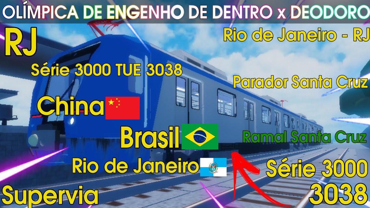 [ROBLOX] TRECHO ENTRE ENGENHO DE DENTRO x DEODORO SÉRIE 3000 TUE 3038 SUPERVIA RAMAL SANTA CRUZ