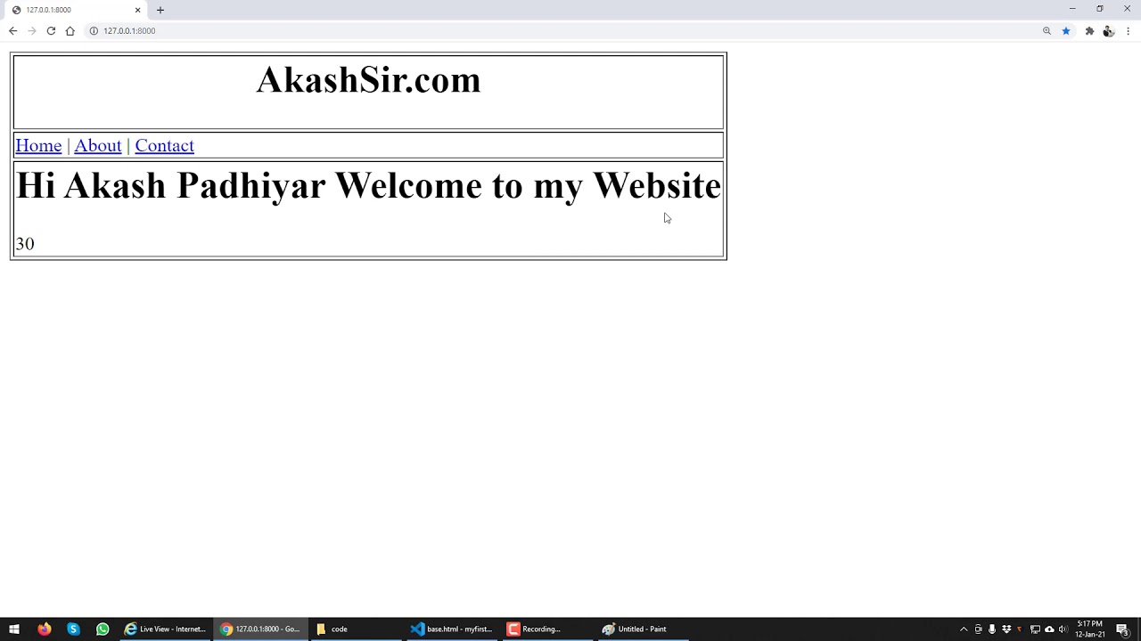 #9  Template Layout Extend  - Django Tutorials