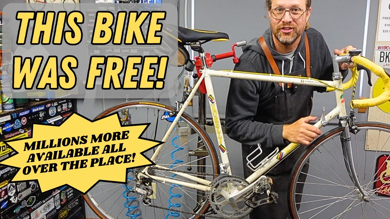 FREE BIKES are EVERYWHERE! The BICYCLE SURPLUS problem EXPLAINED while STRIPPING a bike for parts