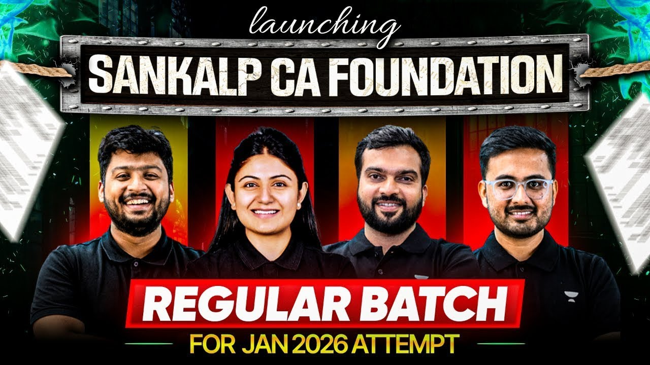 Launching CA Foundation Jan'26 Attempt Batch | Team Sankalp @CAFoundationbyUnacademy