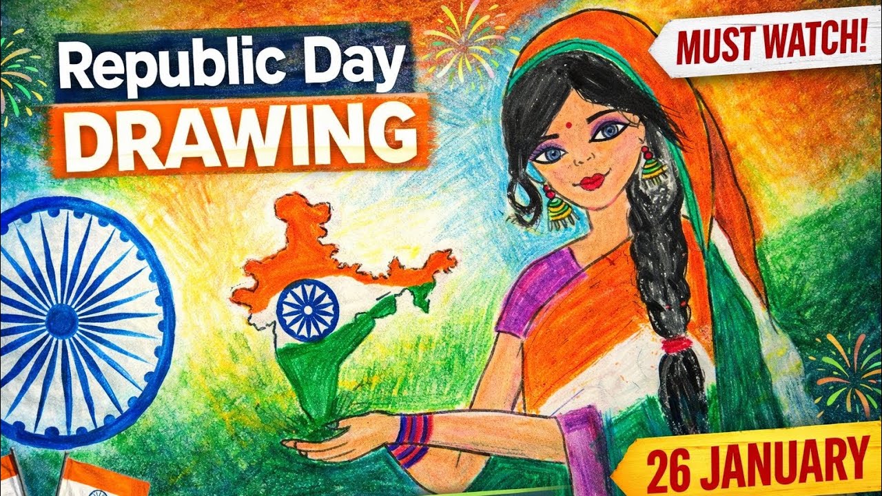 🇮🇳 Republic Day Special Drawing 🎨 | 26 January Drawing | Patriotic Art 🇮🇳