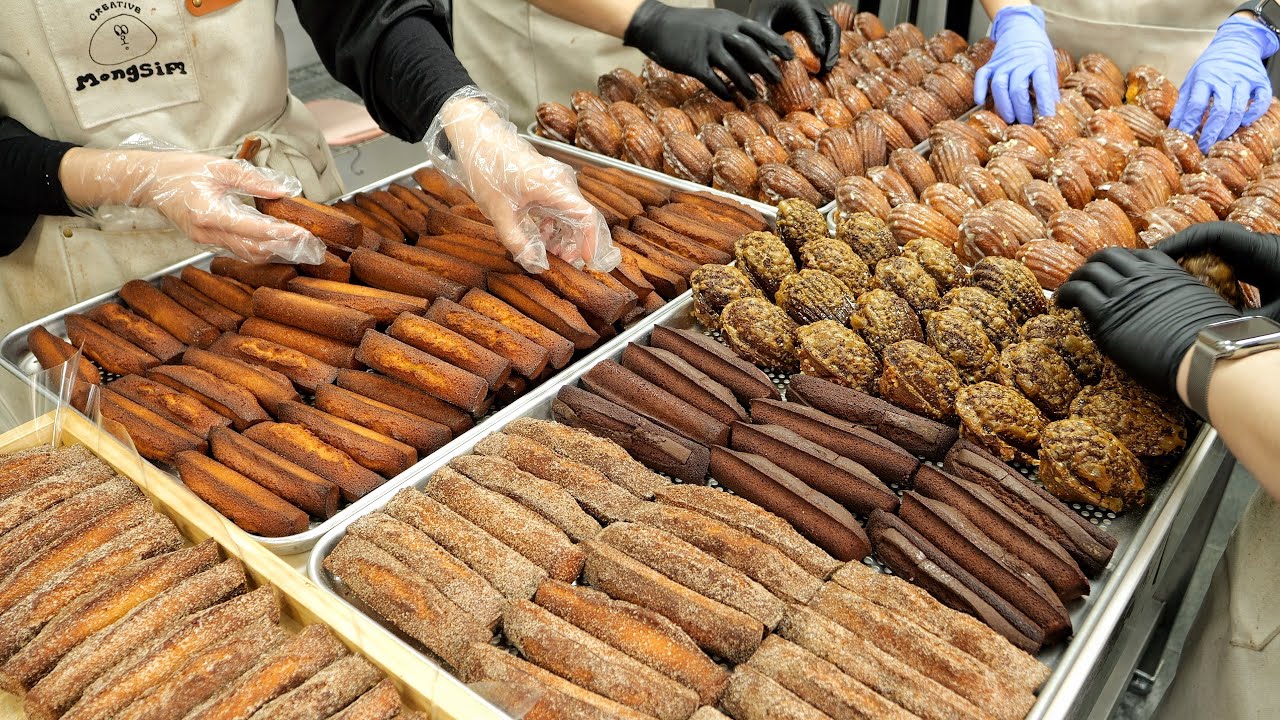 구움과자에 100% 진심!! 전국에서 몰려 온다는 대전의 마들렌&휘낭시에 대량생산 / Various Madeleine, Korea street food