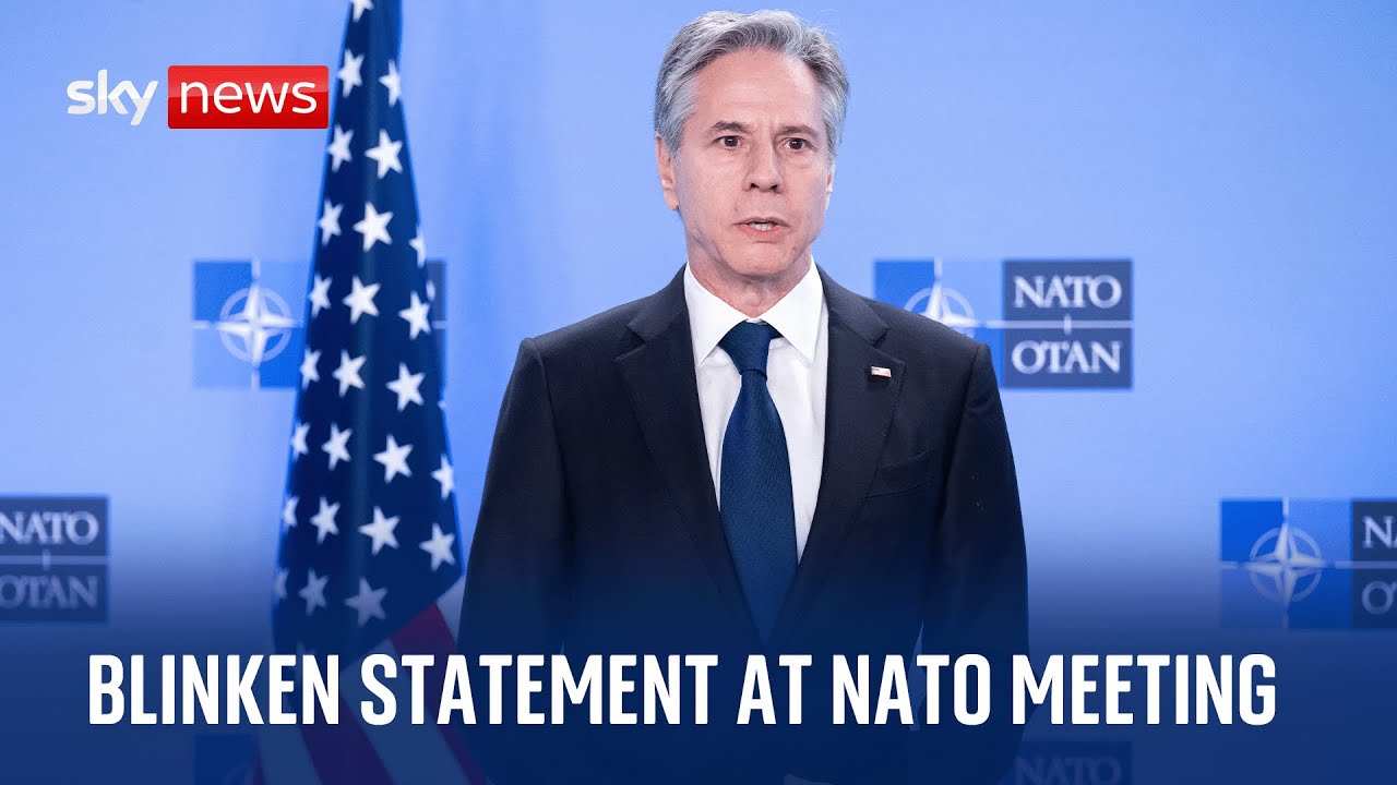 US Secretary of State Antony Blinken holds news conference at NATO meeting