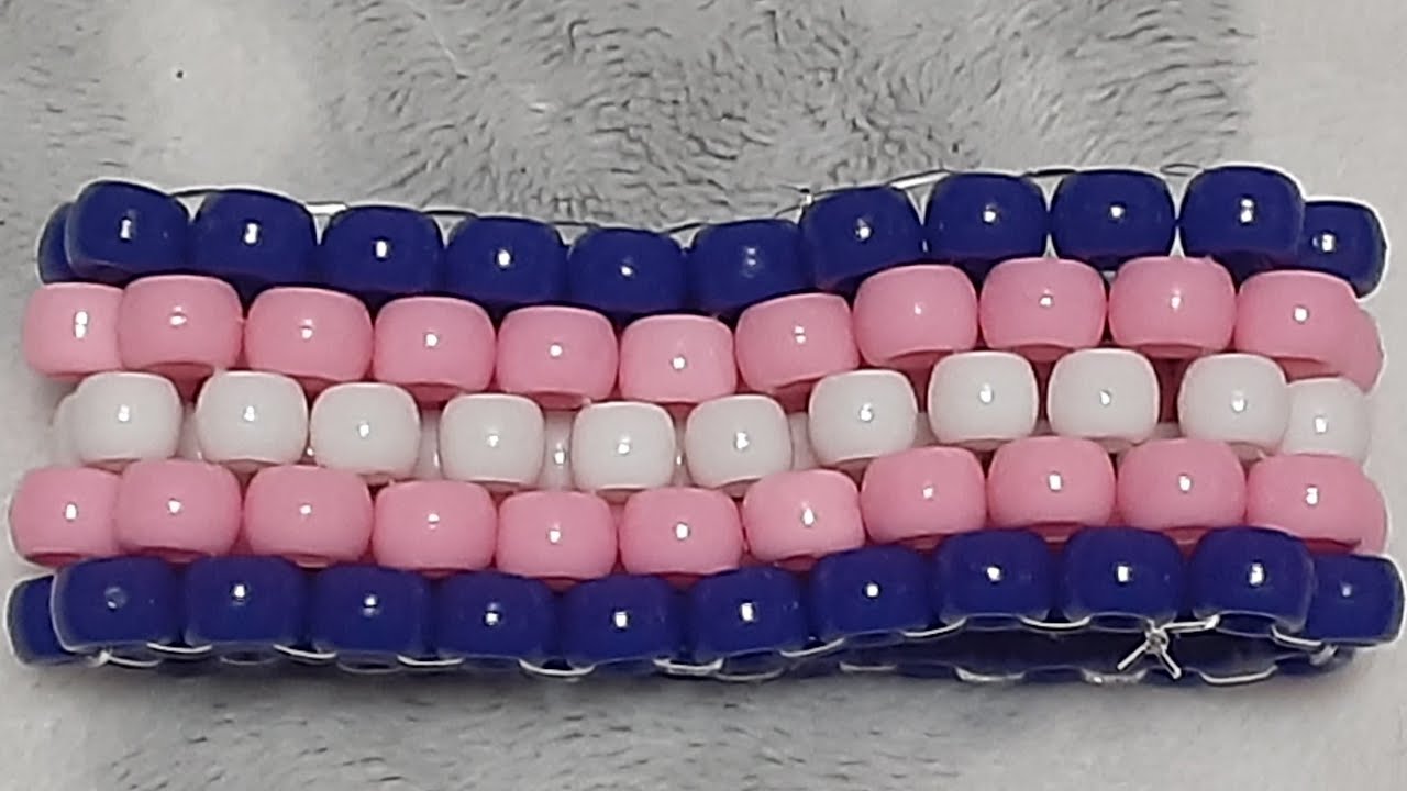 Браслет-манжета Trans Pride Odd Peyote Stitch Kandi!!
