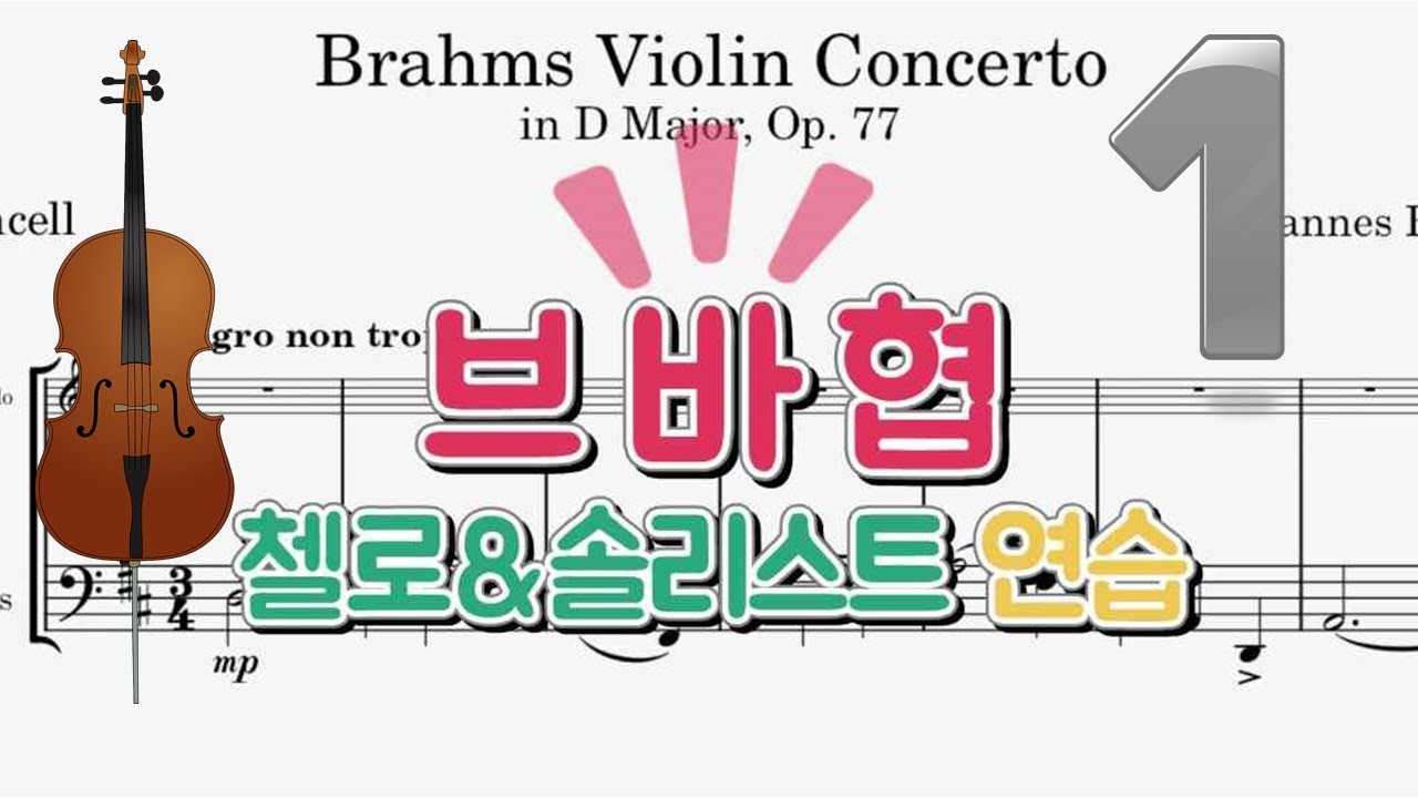 브람스 바이올린 협주곡 1악장 첼로파트 개인연습 (😍솔리스트와의 단독 리허설🎶) (Brahms  Violin Concerto Mvt.1 for Cello)