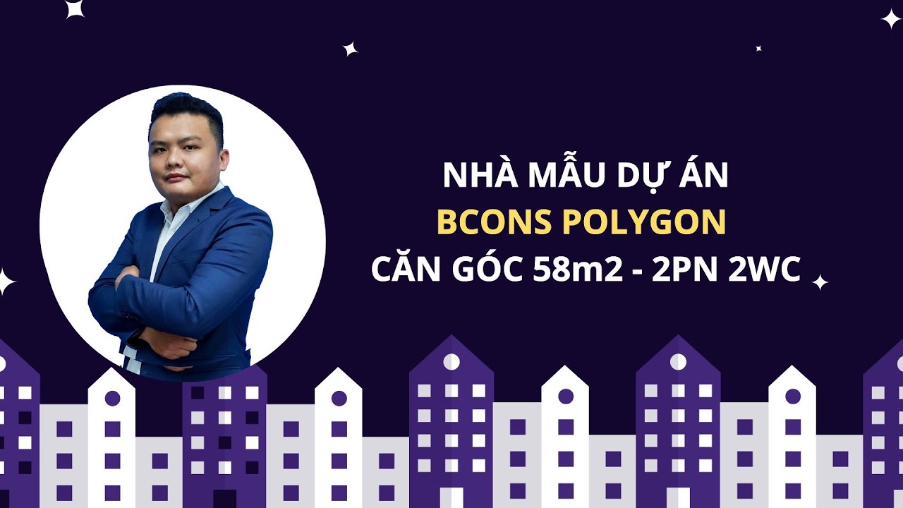 Nh&agrave; mẫu Bcons Polygon. Căn g&oacute;c 58m2 2PN 2WC