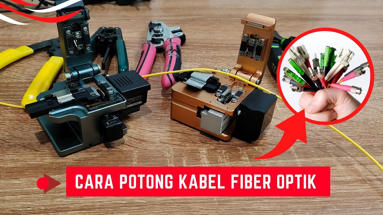 Cara Potong Kabel Fiber Optik Menggunakan Cleaver Tumtec A8 Dan Cleaver Signal Fire 2