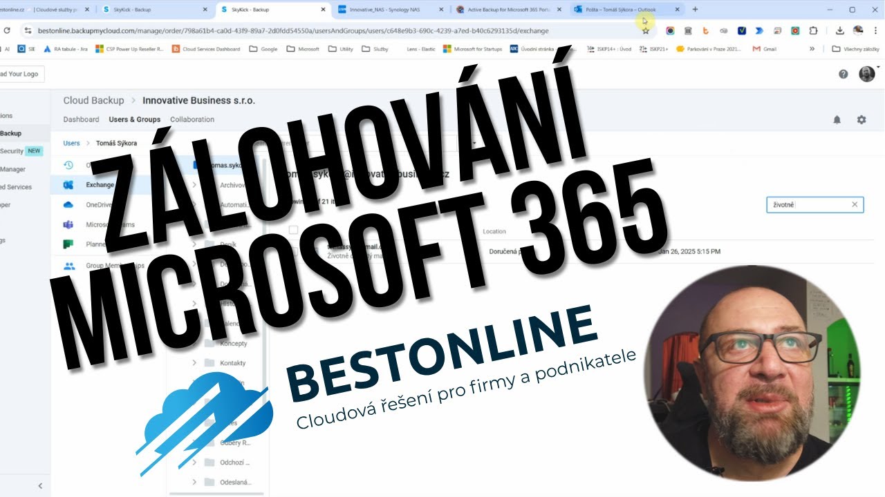 Zálohování Microsoft 365 (SkyKick, ActiveBackup)