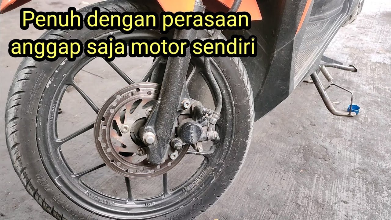 Ganti kampas rem depan Vario 150 mestinya seperti ini