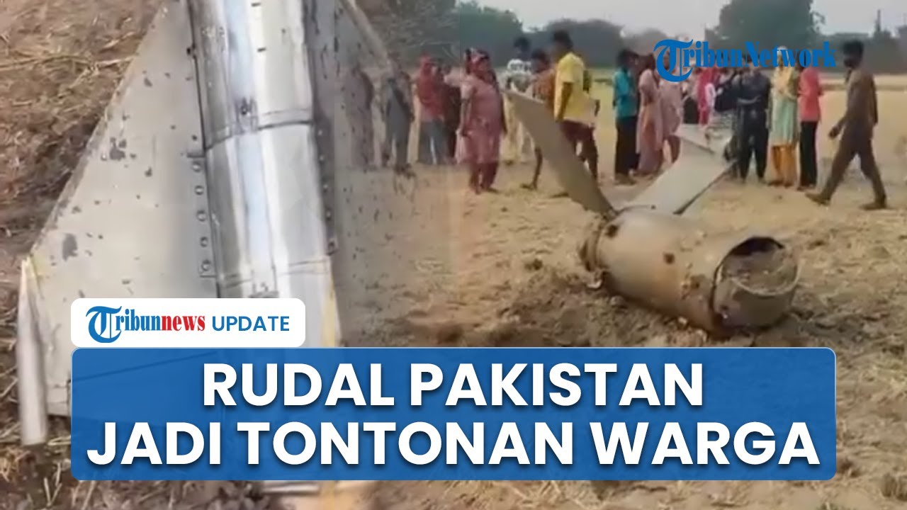 Ditembak Jatuh Militer India, Puing-puing Rudal Pakistan Malah Jadi Tontonan Warga
