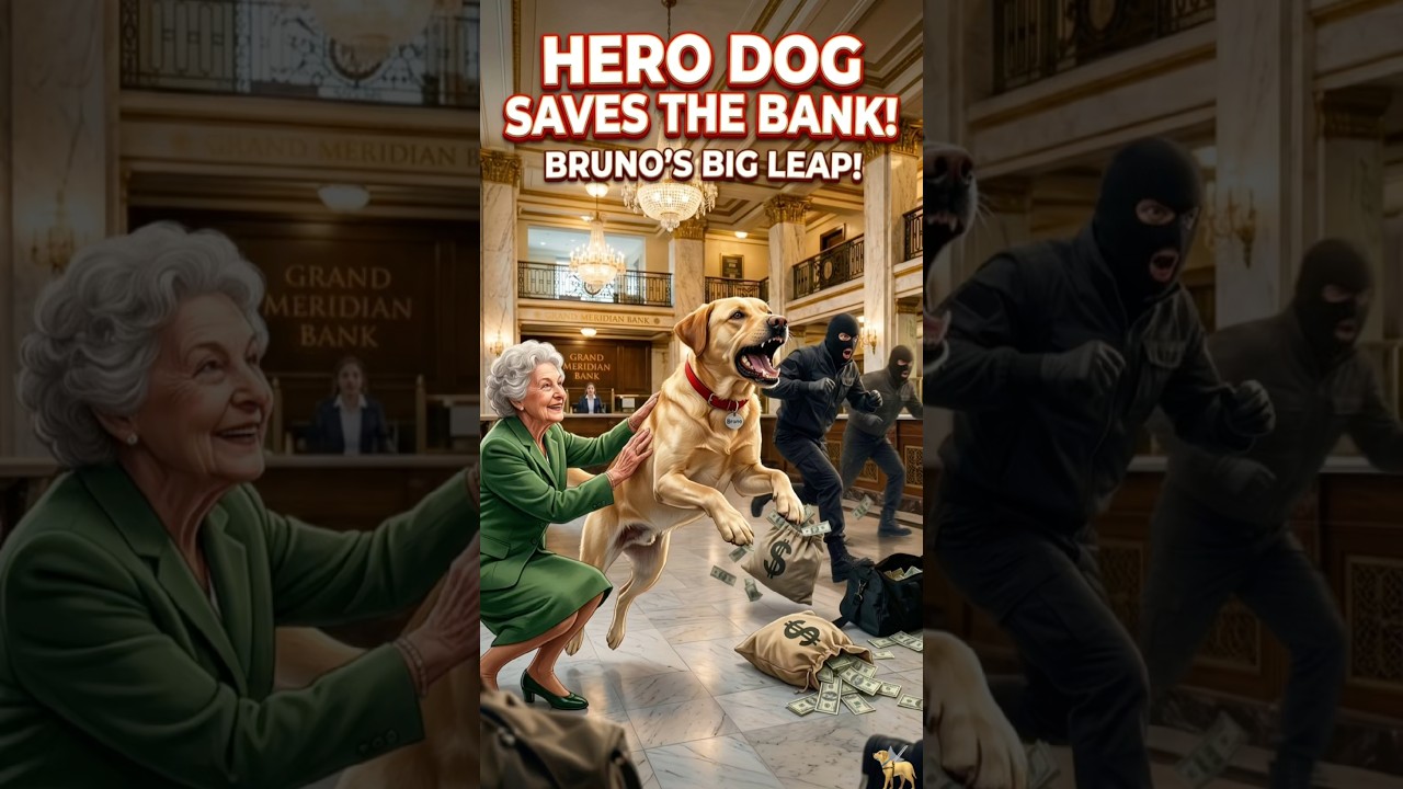 Bruno Stops a Bank Robbery! 🐶💥 Hero Dog Saves the Day. #shorts #viral #trending #robbery