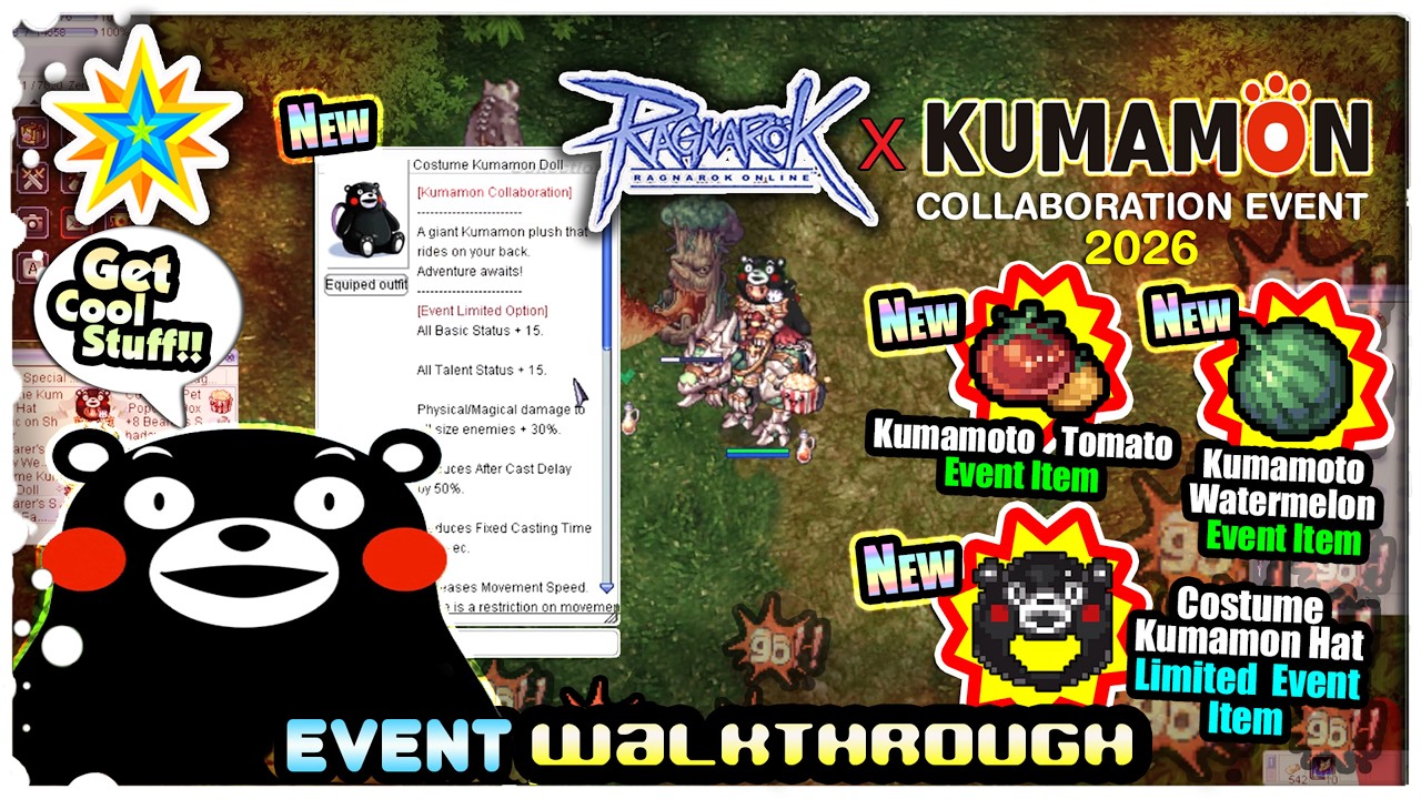 iRO - Ragnarok Online X Kumamon Collaboration Event 2026 ☆ LUCKY STAR