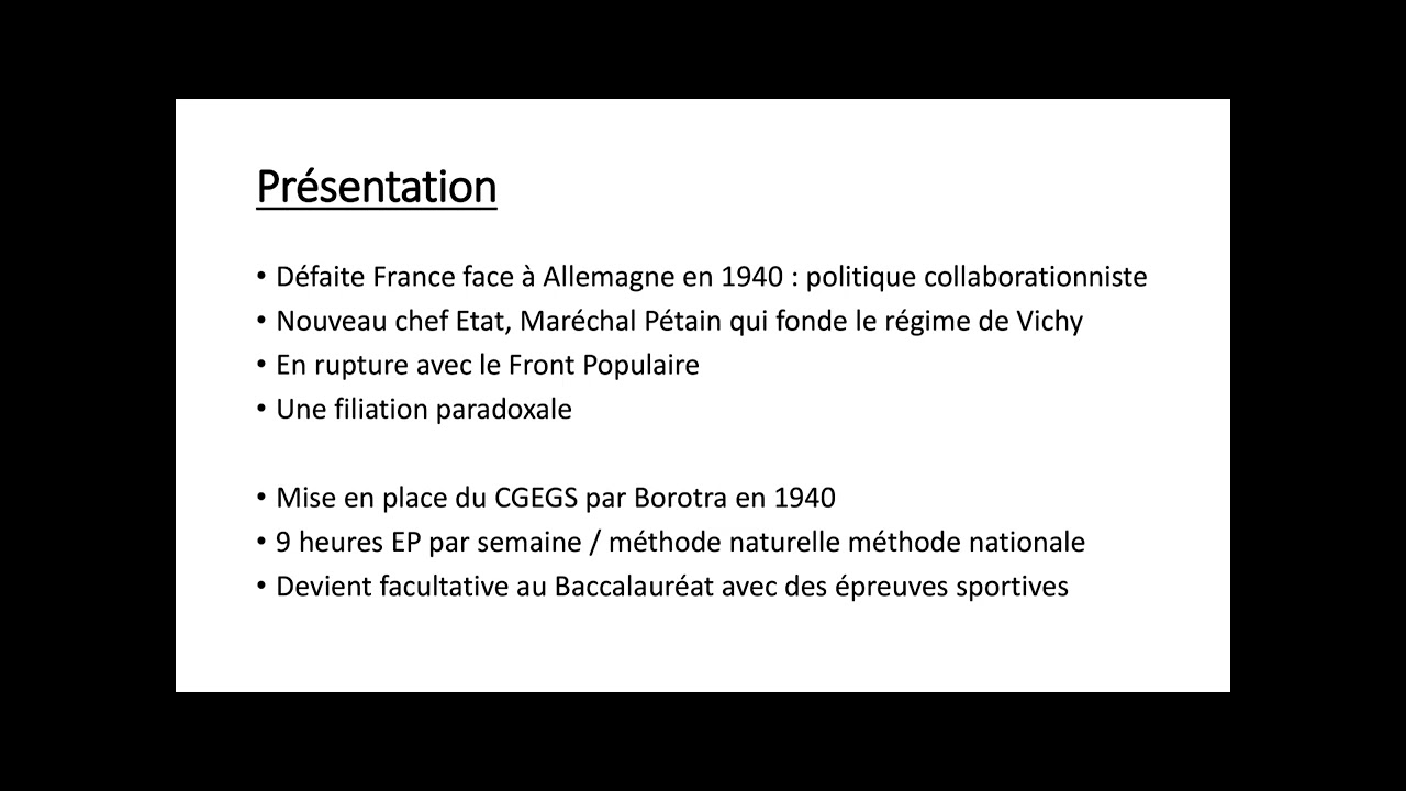 Le régime de Vichy (écrit 1)