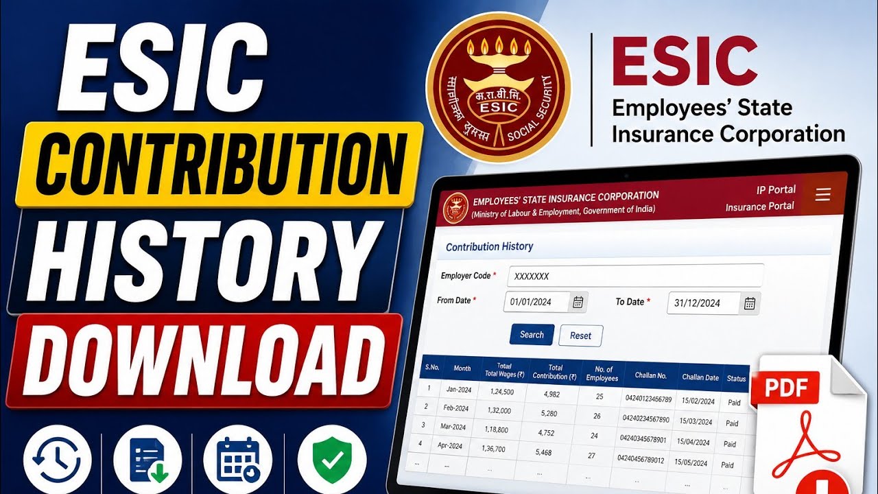 How to Download ESIC Contribution History Online | Step-by-Step Guide (2026)