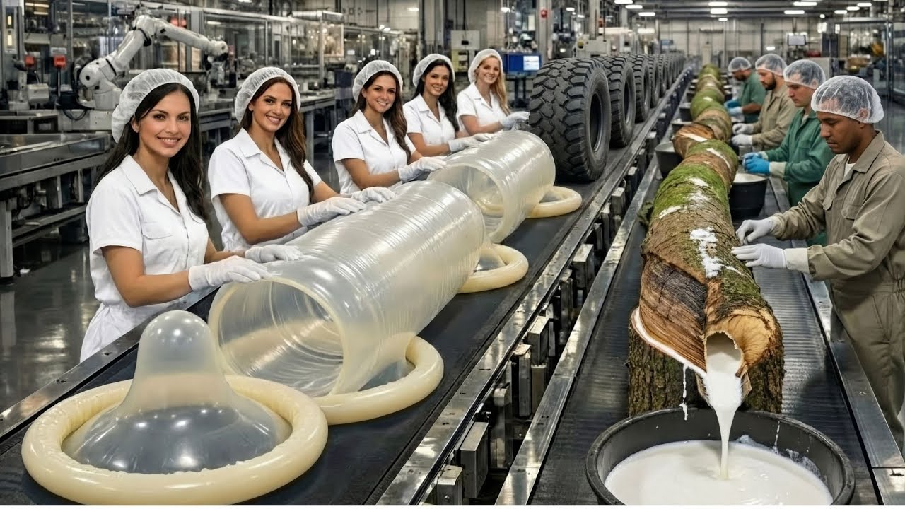 Inside the Rubber Factory Empire | How Tree Sap Is Processed into Tires & Condoms