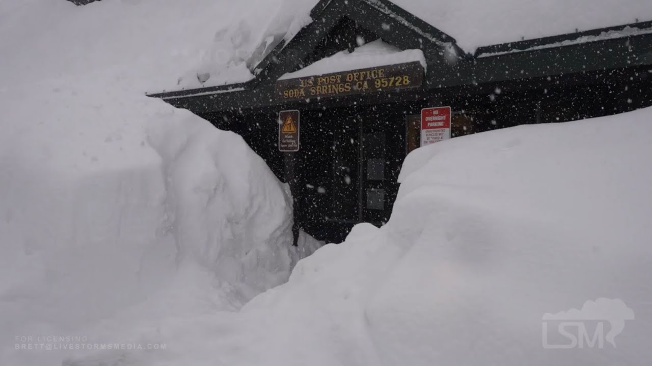 01-28-2021 Soda Springs, CA - Snowmeggadon Buries Cars, Post Office, Homes