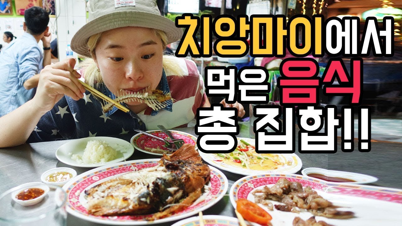 [태국 음식] 길거리 음식, 치앙마이 맛집 등등 태국여행에서 먹은 음식들 총 집합 영상!! Thailand Chiang mai Food !!