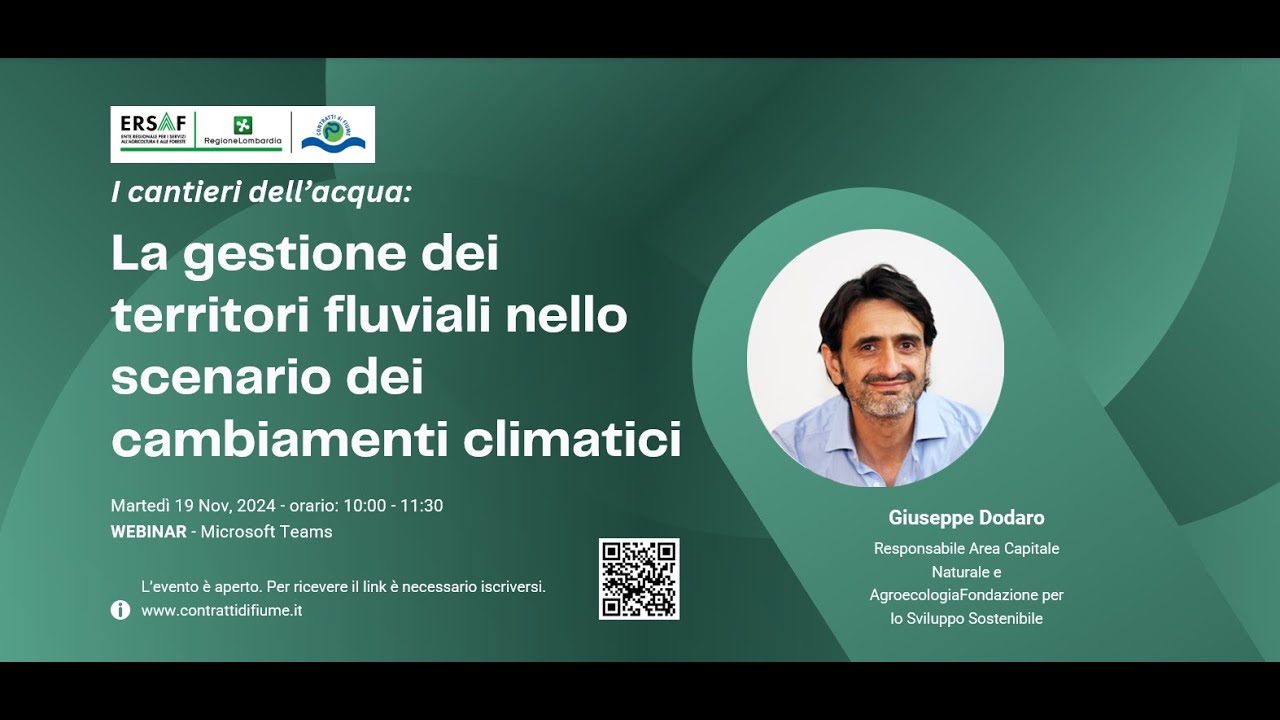 La gestione dei territori fluviali nello scenario dei cambiamenti climatici. Con Giuseppe Dodaro