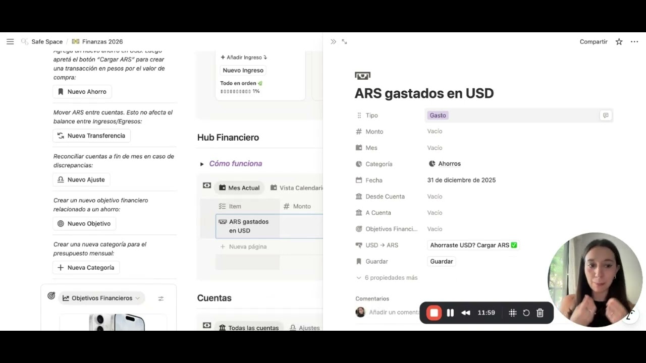 EL ÚNICO HÁBITO QUE NECESITAS EN 2026 | Cómo organizo mis finanzas en Notion en ARS y USD 🇦🇷