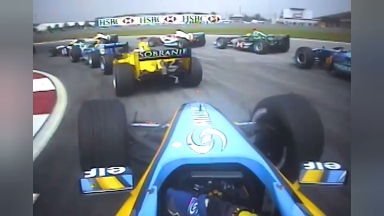 Super start overtaking Fernando Alonso , Malaysia, 2004