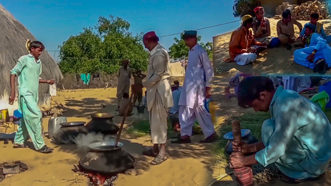 Cooking food for a Wedding | Village life of Thar Desert | Tharparkar, Sindh, Pakistan