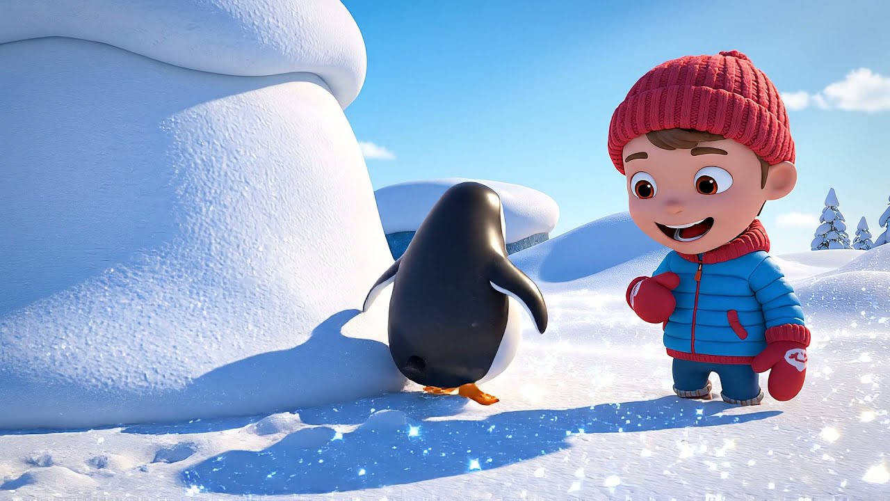 Três Pinguins Pequenos Andam Como Patos | Canções Infantis e Rimas para Crianças