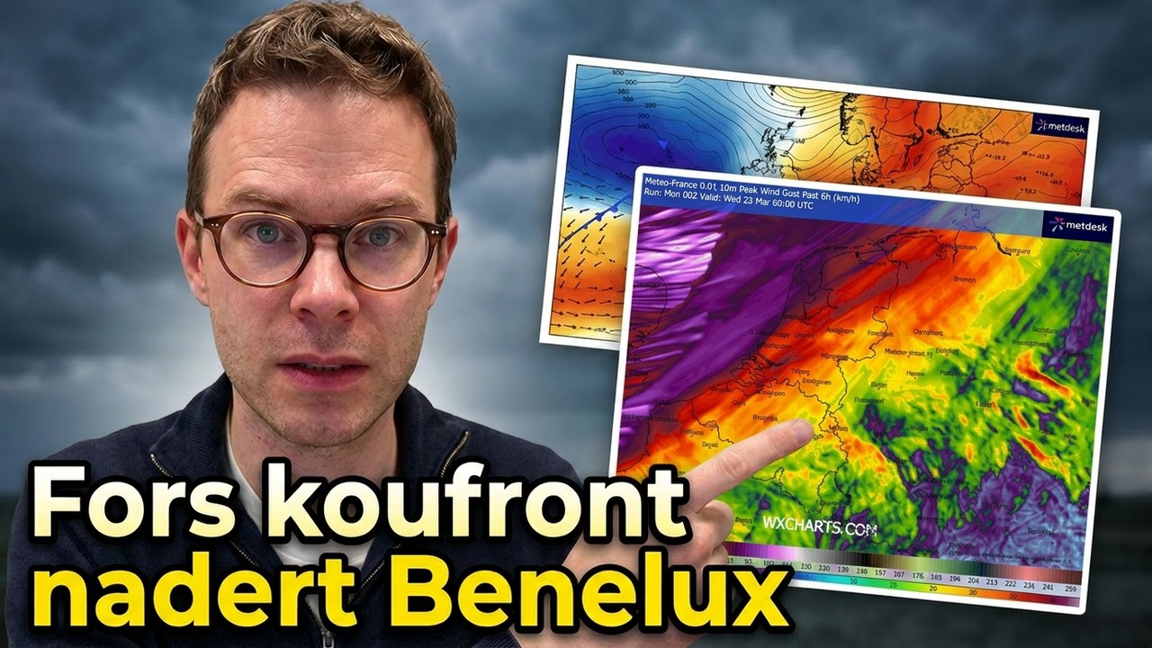 Fors KOUFRONT met hevige windstoten nadert Benelux! | Weerbericht