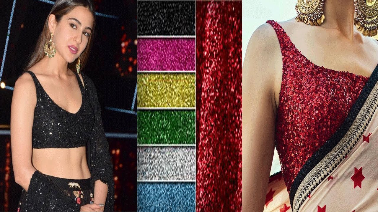 Make Blouse From Shimmer Sequin Fabrics/Sequin Fabric Blouse Designs Ideas For Party/Shimmer Blouses