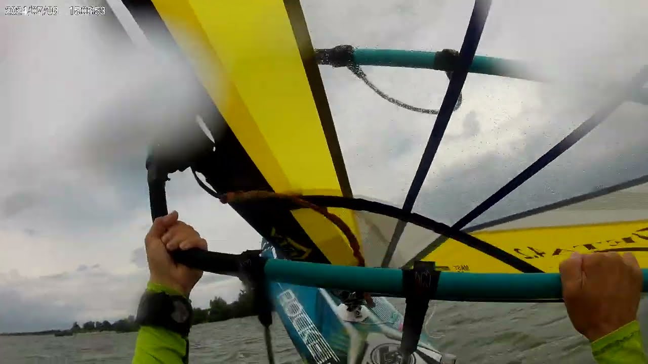 Windsurfen bei 30+ Knoten am Altmühlsee, 6.7.2024