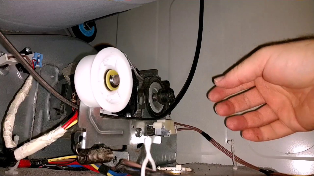 Samsung Dryer Belt Tensioner Replace due to Squeaking from Locked Bearing Model