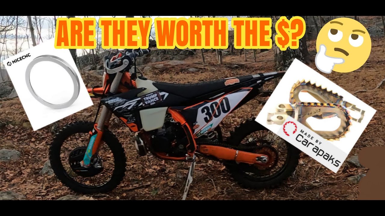 2025 KTM 300 XC-W 7oz flywheel weight and Carapaks pegs first ride