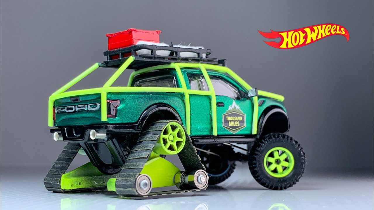 Ford F-150 Raptor Rubber Track Hot Wheels Custom