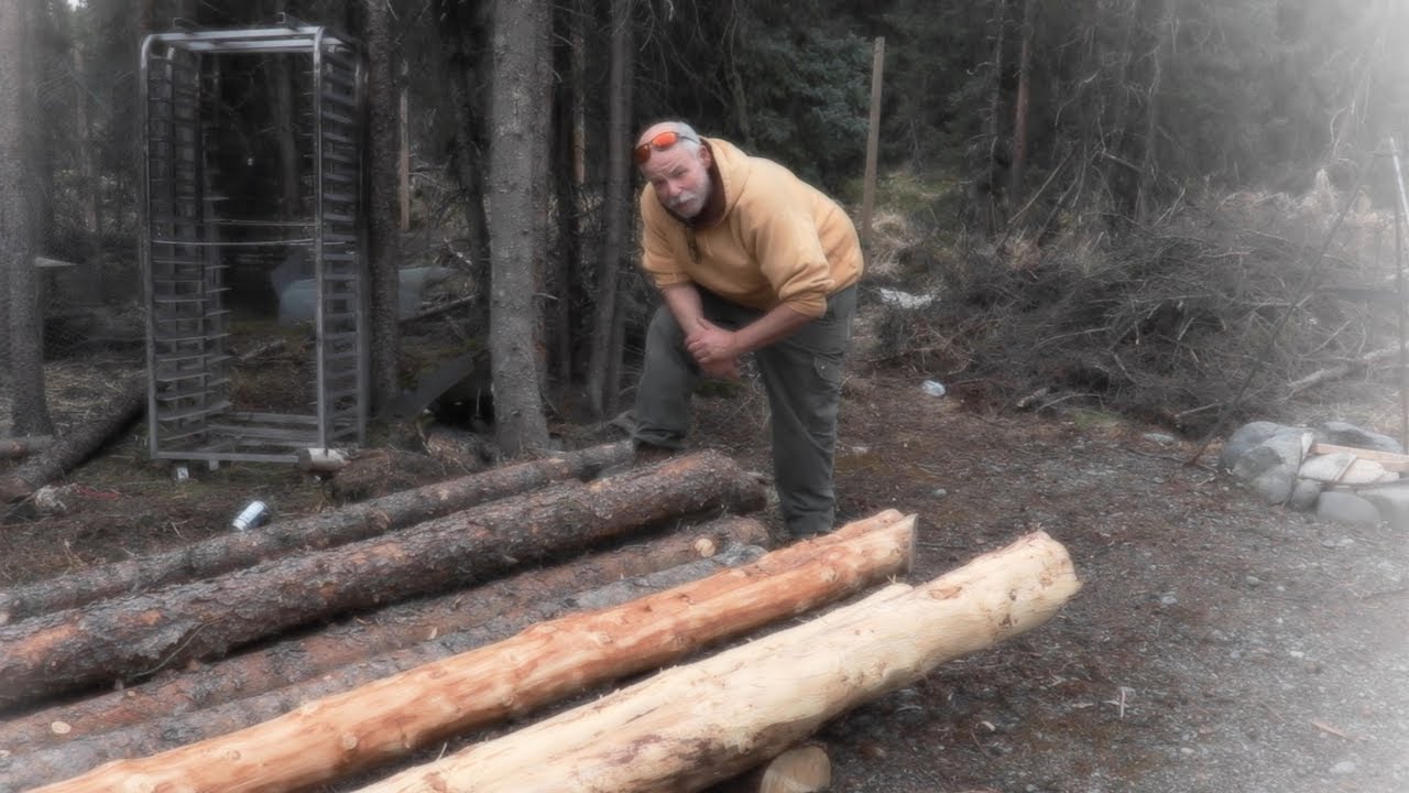 Some wiring, some logs, and some SNOW? at the off grid cabin