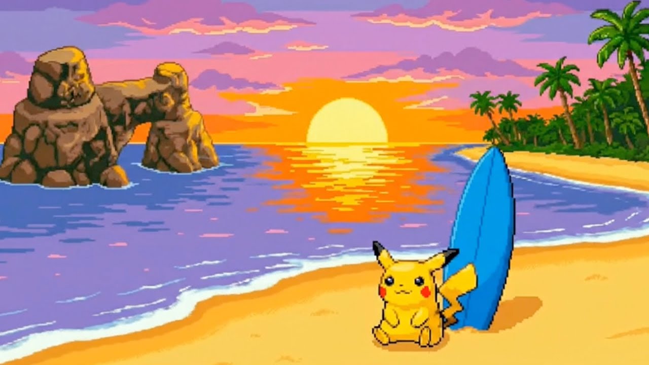 Lofi 24/7 Pokemon Vibes - chill, relax, study, sleep